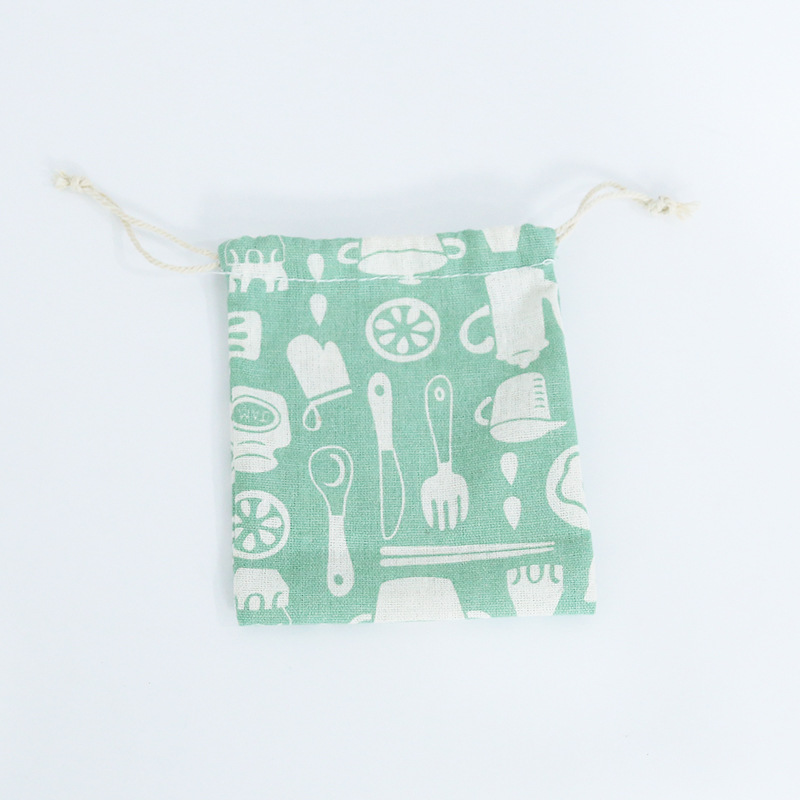 Cotton and Linen Drawstring Pouch