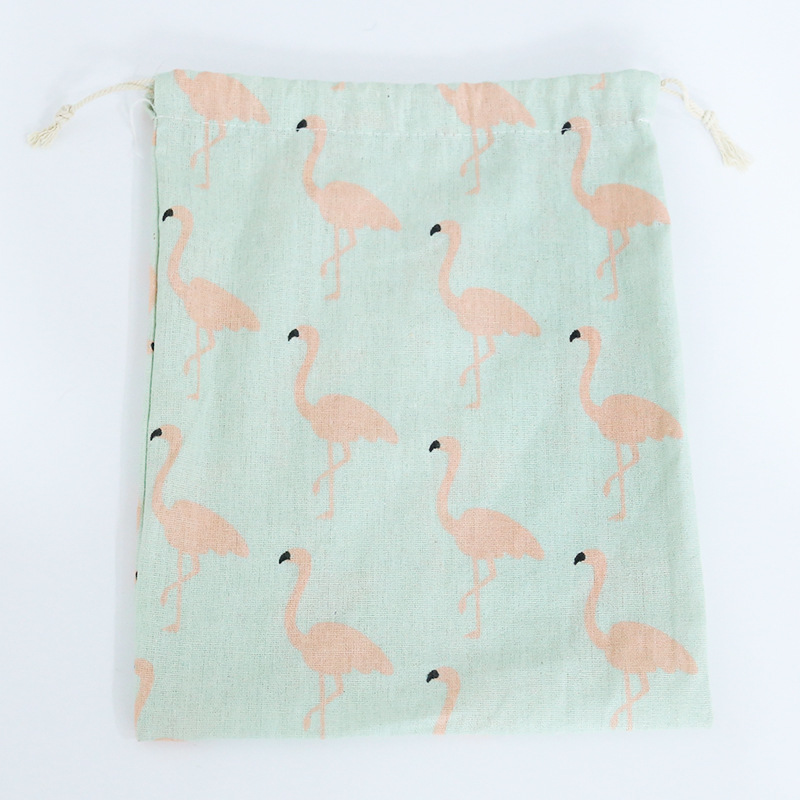 Cotton and Linen Drawstring Pouch