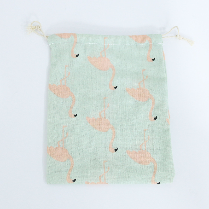 Cotton and Linen Drawstring Pouch