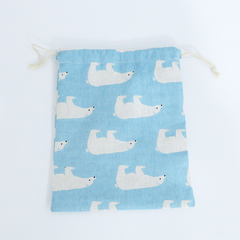 Cotton and Linen Drawstring Pouch