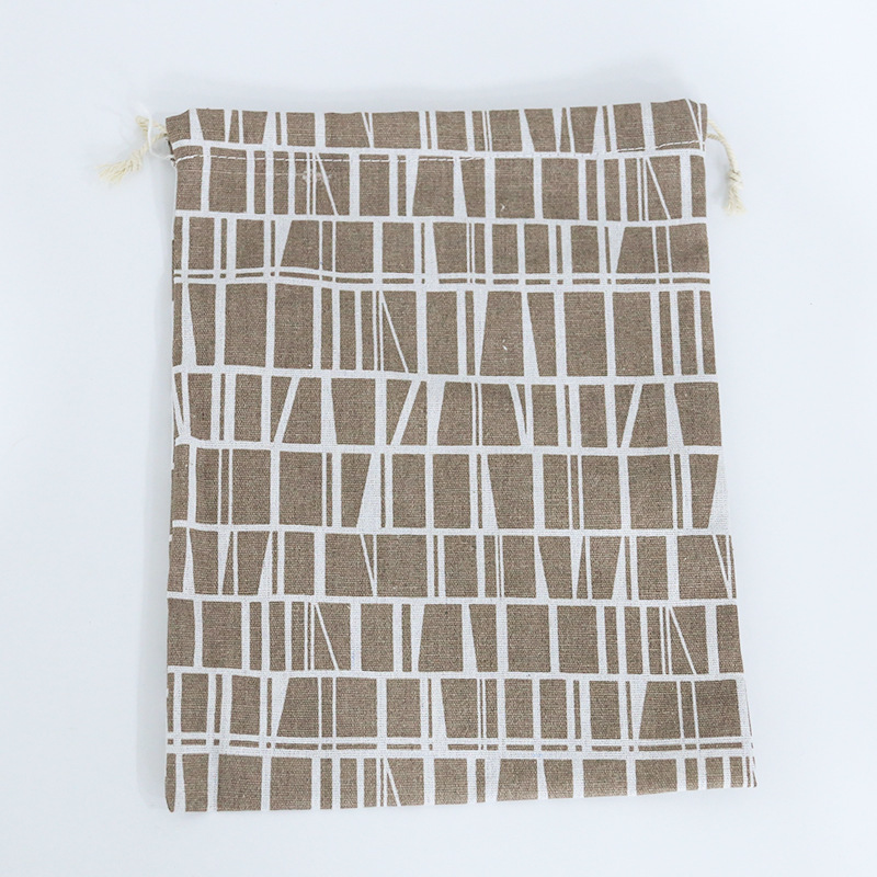 Cotton and Linen Drawstring Pouch