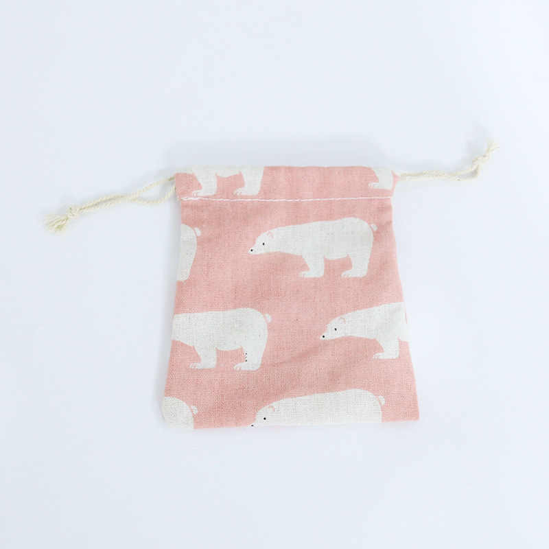 Cotton and Linen Drawstring Pouch