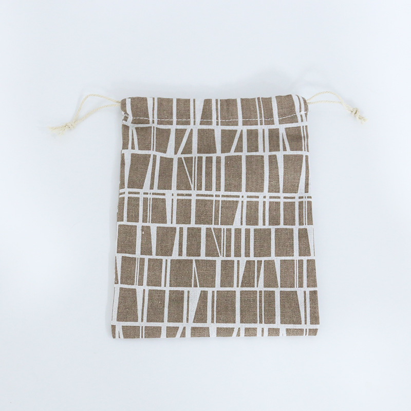Cotton and Linen Drawstring Pouch