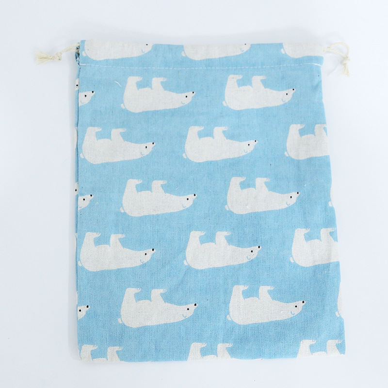 Cotton and Linen Drawstring Pouch