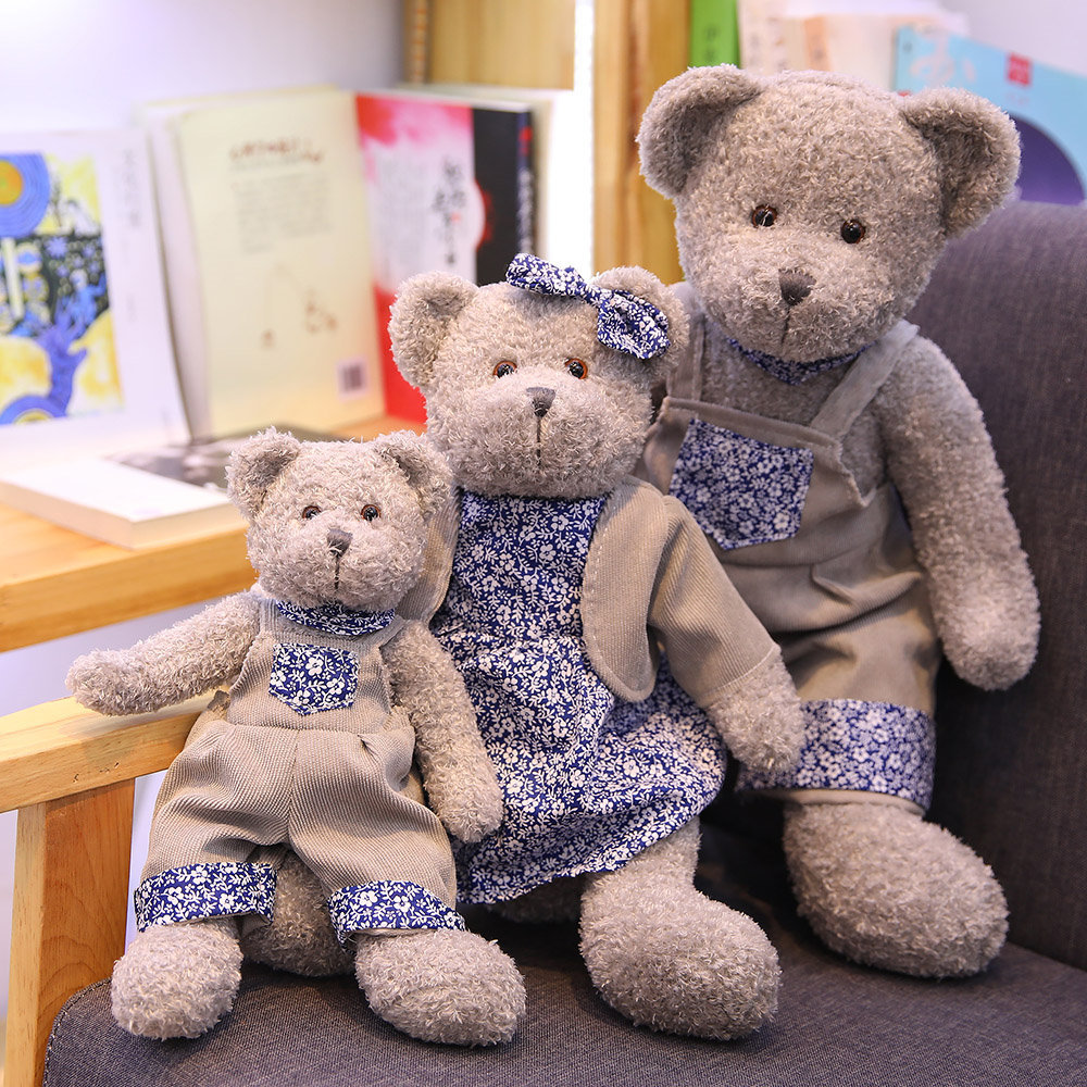 Corduroy Grey Couple Bear 2