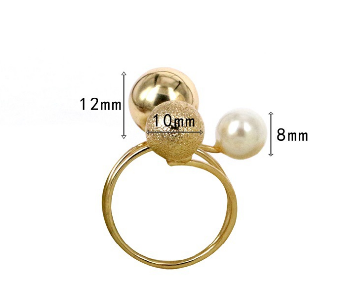 Metal Round Ball Ring Image 1
