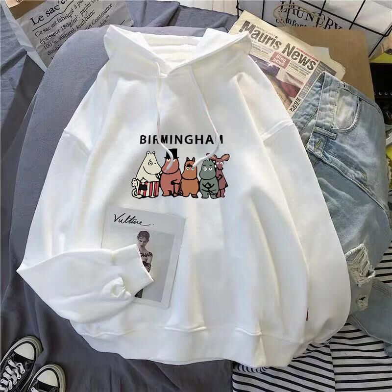 Women's loose coat hooded sweater