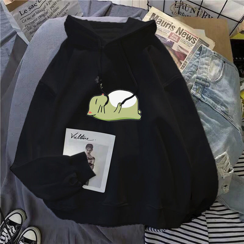 Women's loose coat hooded sweater