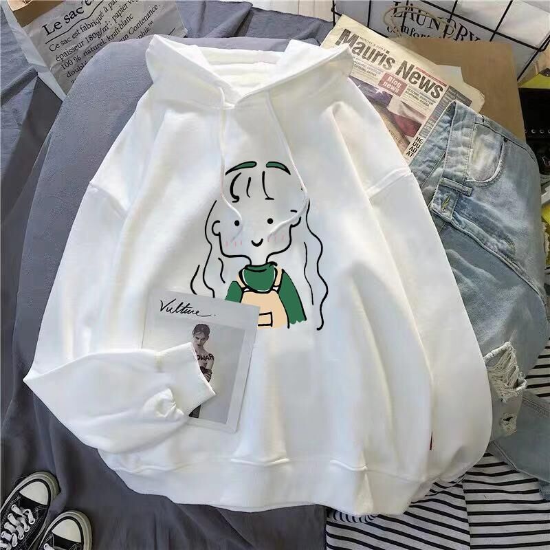 Women's loose coat hooded sweater