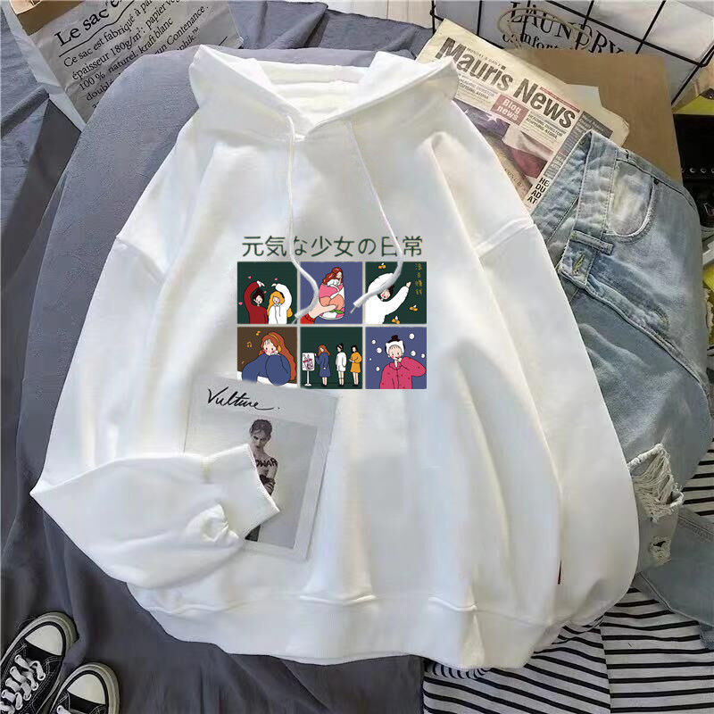 Women's loose coat hooded sweater