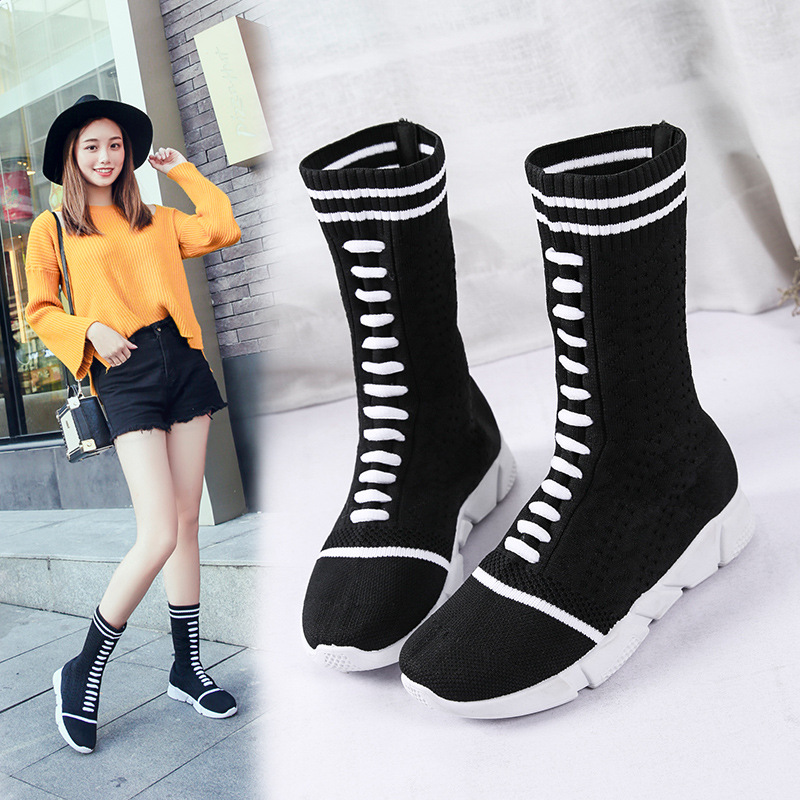 Stylish Black Sock Shoes