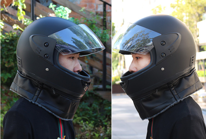 Black Motorcycle Helmet Image 1