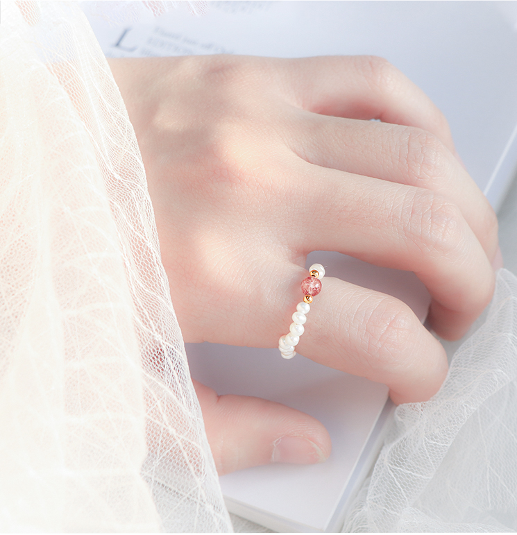 Strawberry Crystal Ring - Image 1