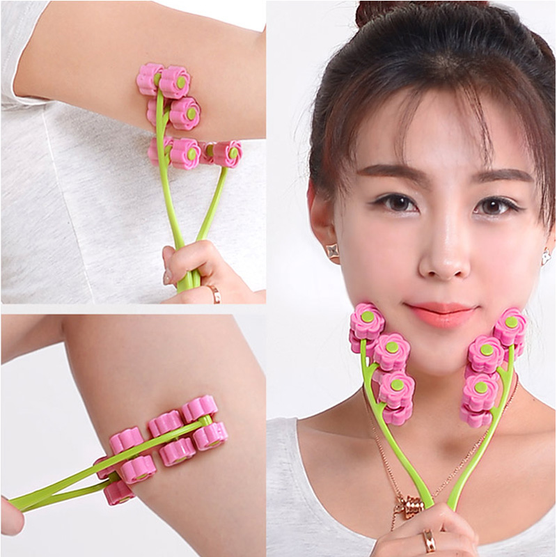 Manual Roller Face Massager Blue