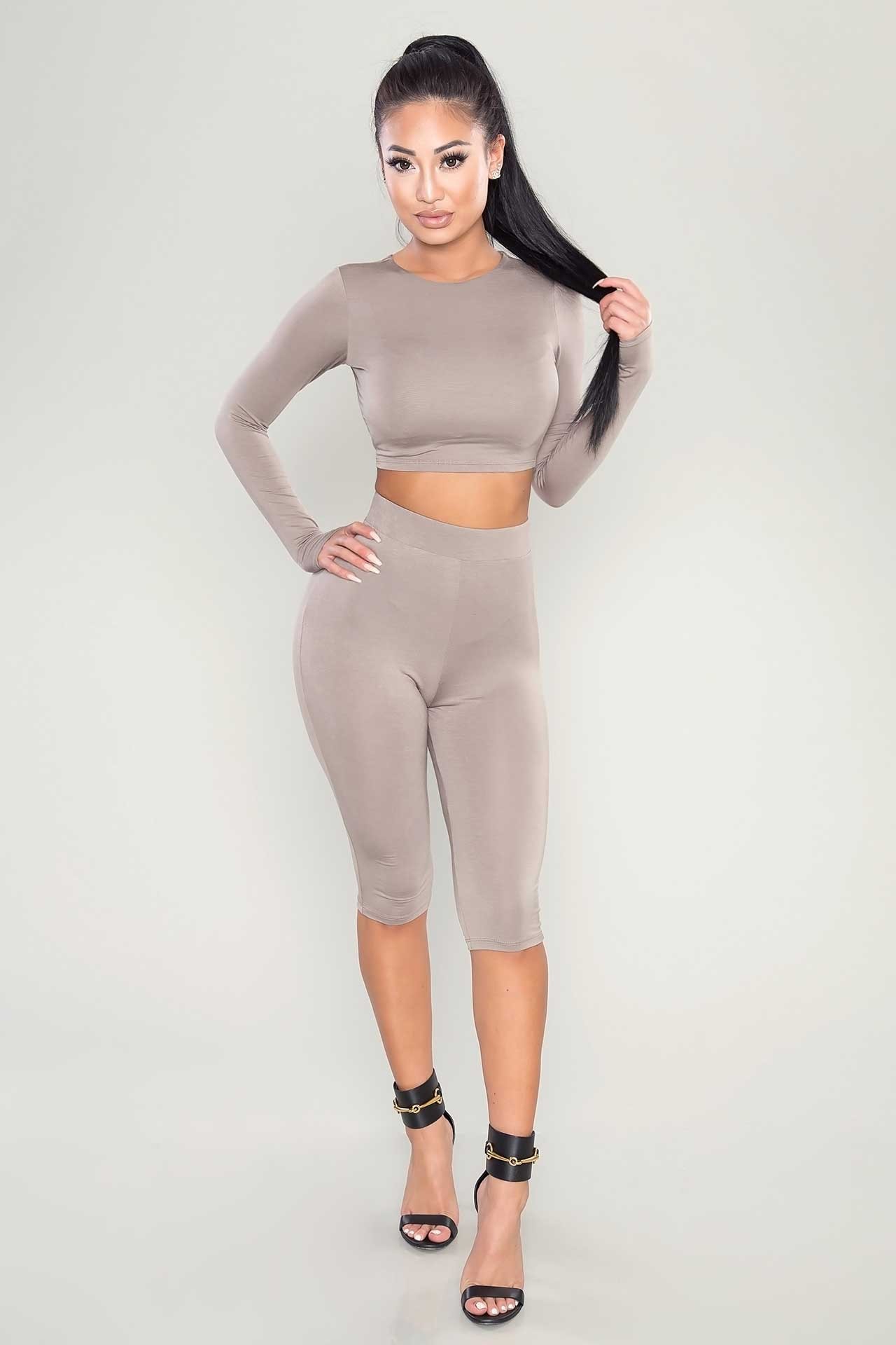 Long-sleeved Cordless Two-Piece Suit