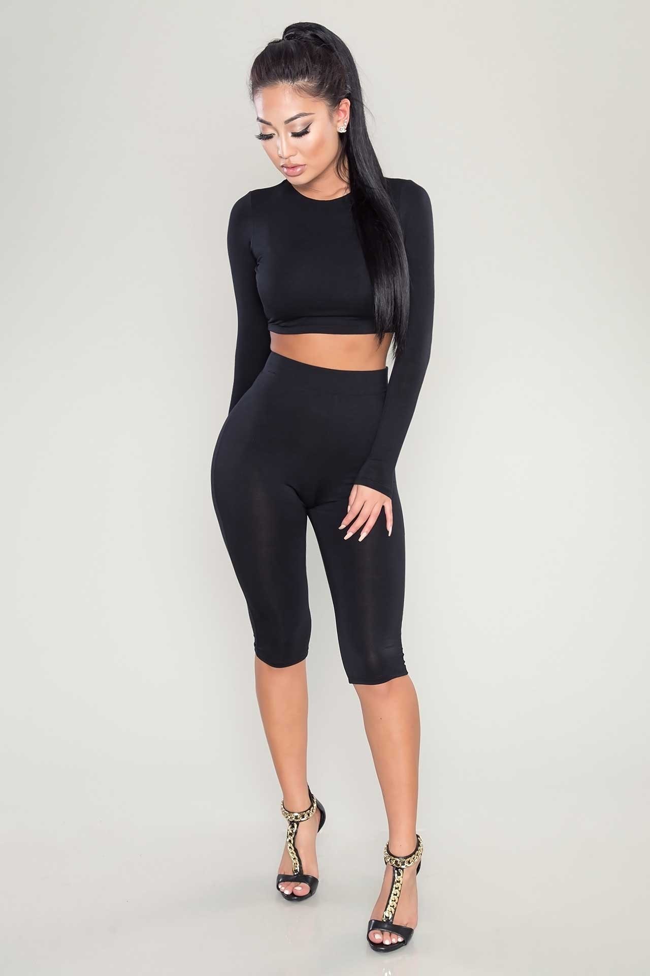 Long-sleeved Cordless Two-Piece Suit