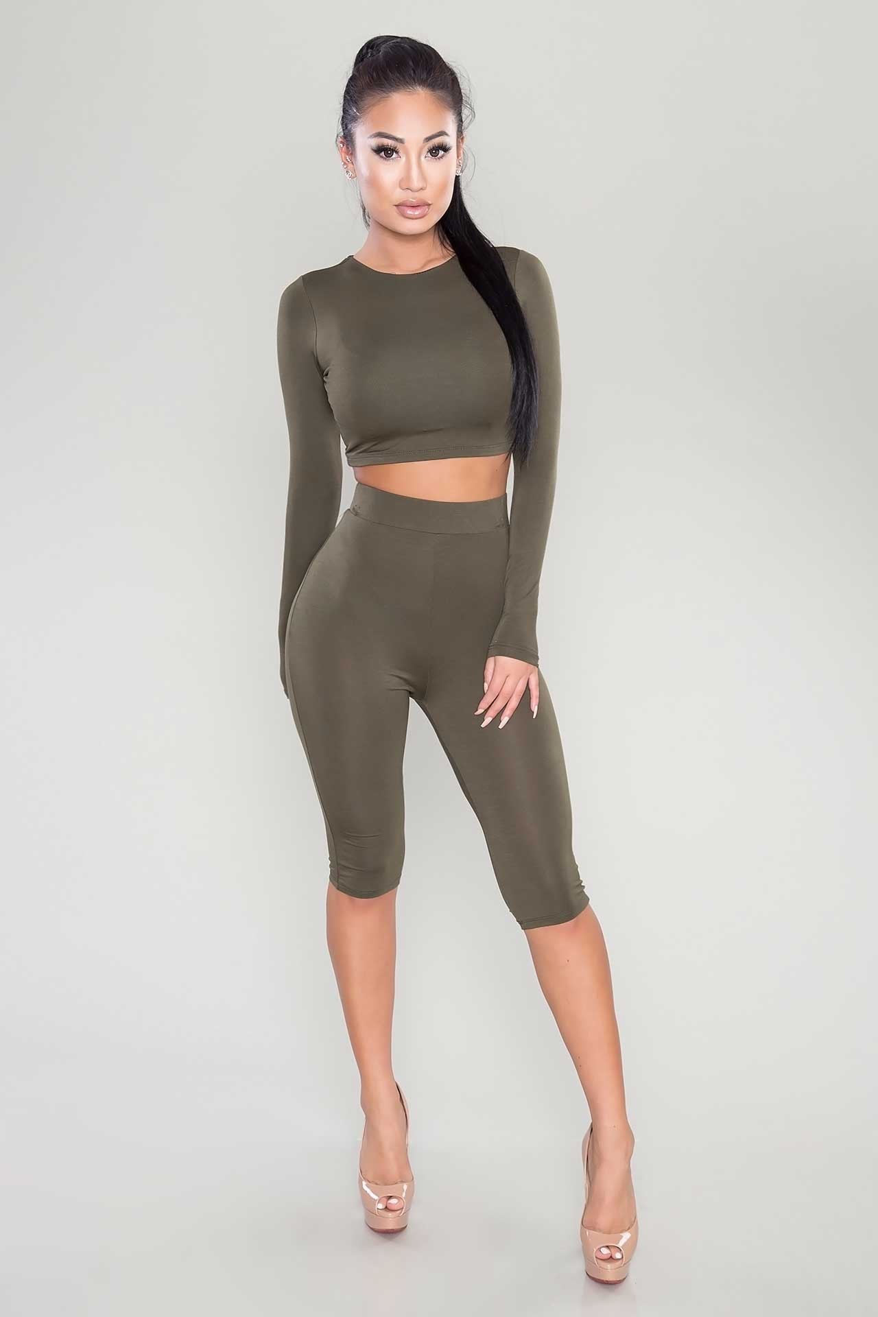 Long-sleeved Cordless Two-Piece Suit
