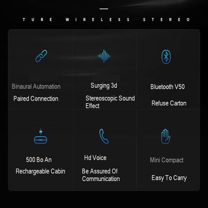 5.0TWS Sports Bluetooth Earbuds Image 1