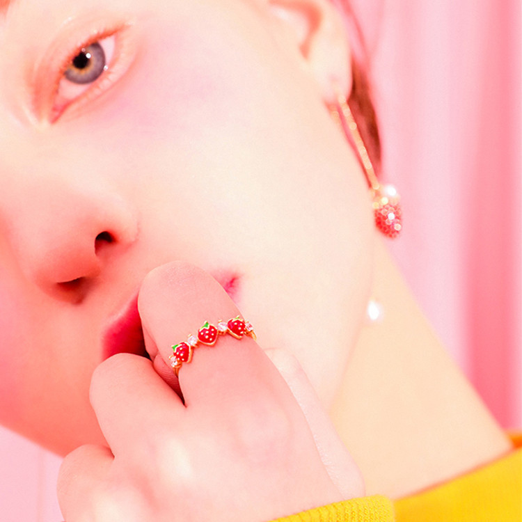Japanese inspired strawberry ring 3