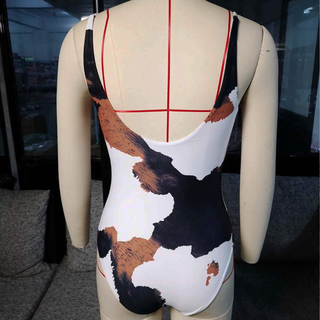 One-piece swimsuit back view