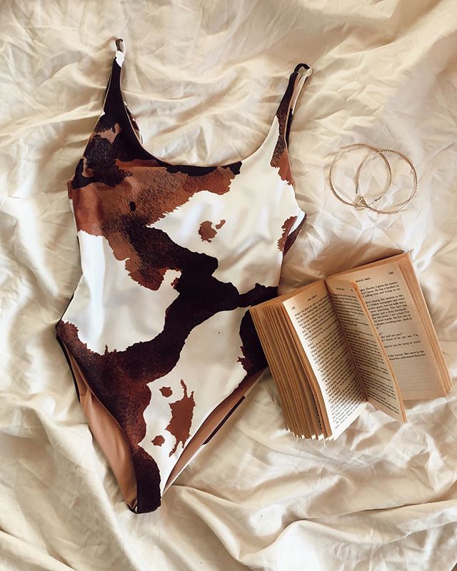 One-piece swimsuit beach shot