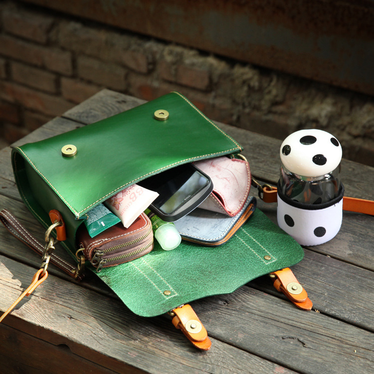Handmade Vegetable Tanned Leather Bag Image 1