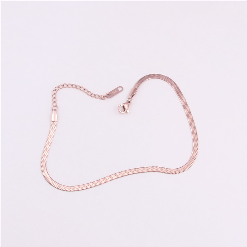 Korean Style Anklet in Rose Gold