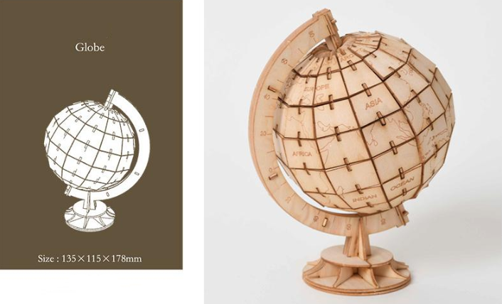 DIY Wooden Globe Puzzle