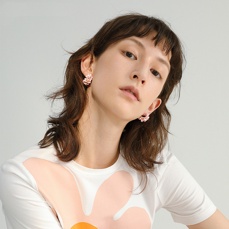 Pink Petal Earrings 2