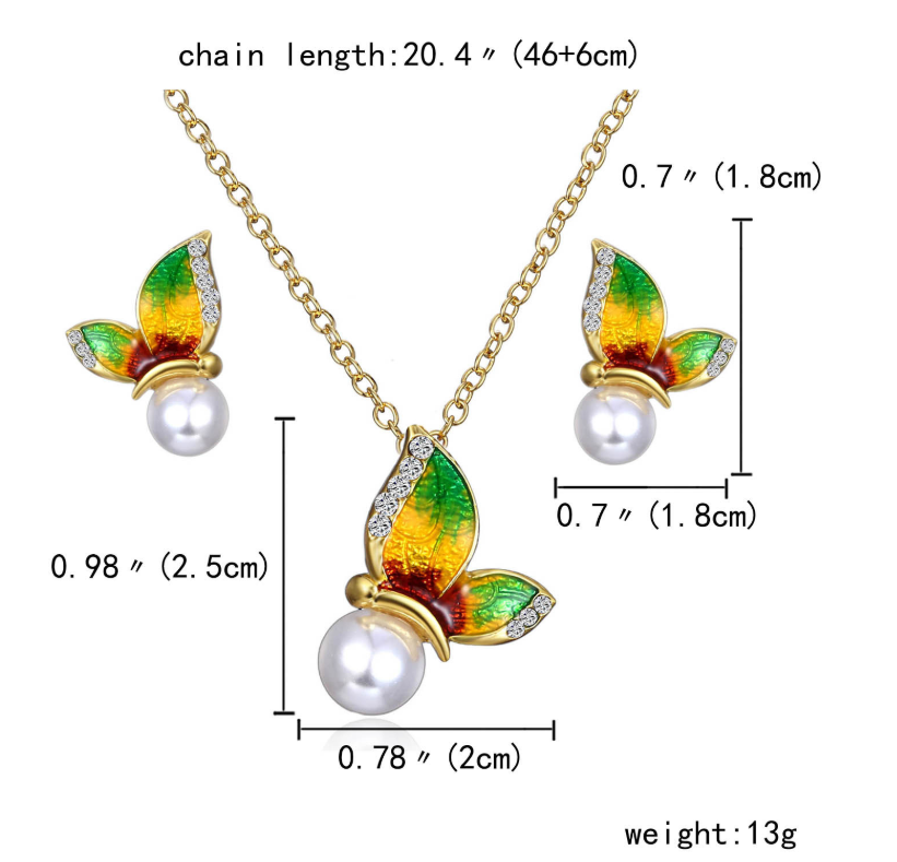 Butterfly Jewelry Set