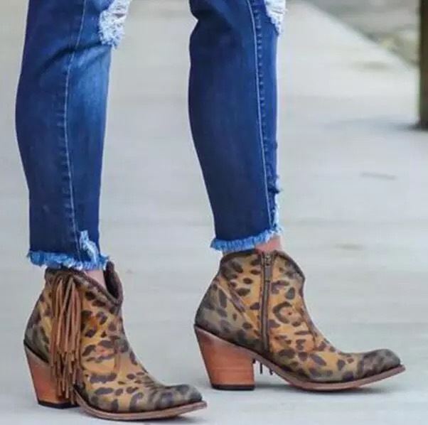 Stylish High Heeled Ankle Boots