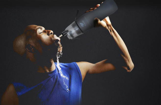 Portable Water Bottle - Grey