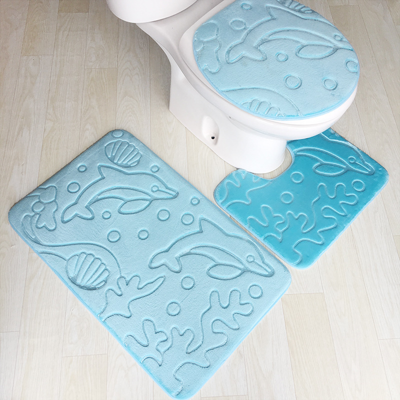 Three-piece Embossed Toilet Set