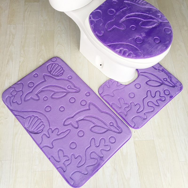 Three-piece Embossed Toilet Set