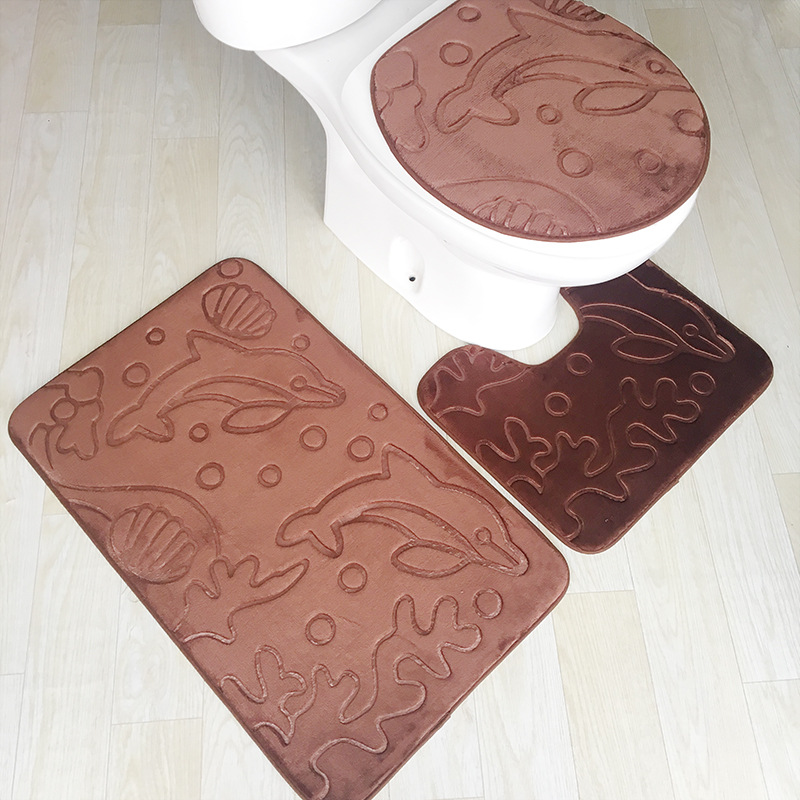 Three-piece Embossed Toilet Set