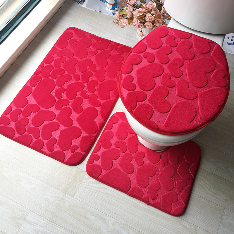 Three-piece Embossed Toilet Set