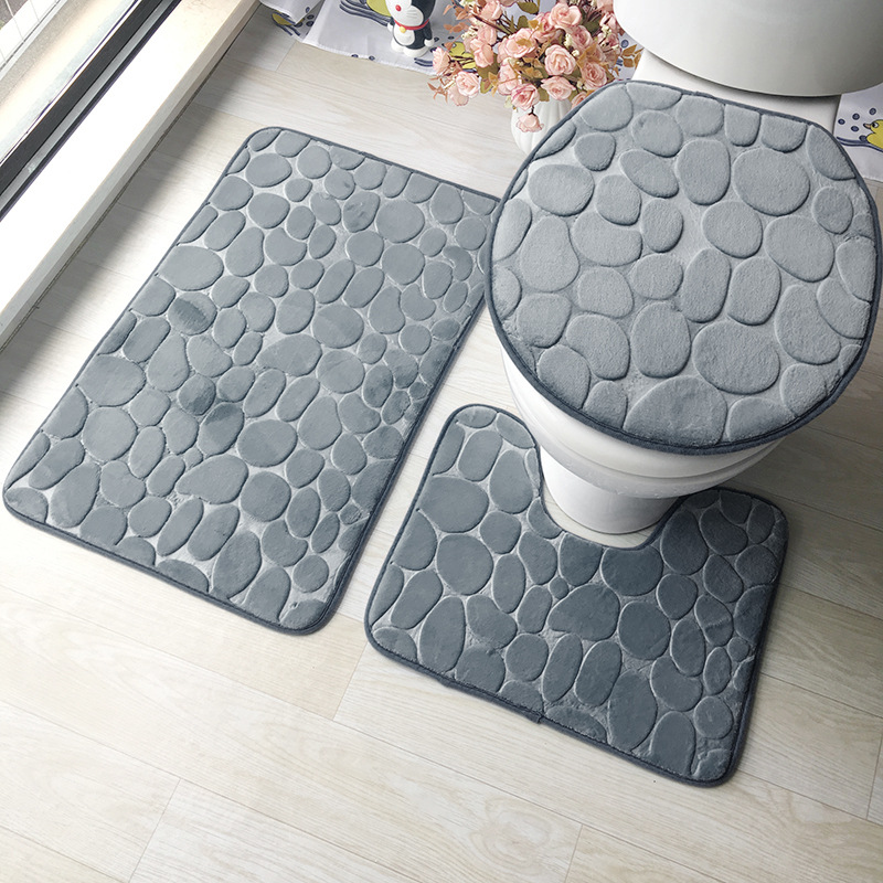 Three-piece Embossed Toilet Set