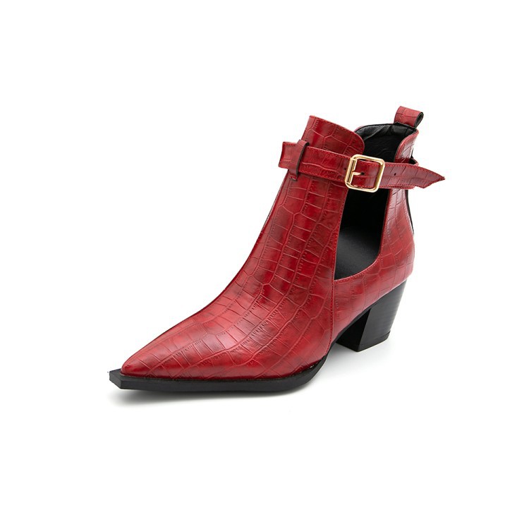 Stylish Snake Print Short Boots