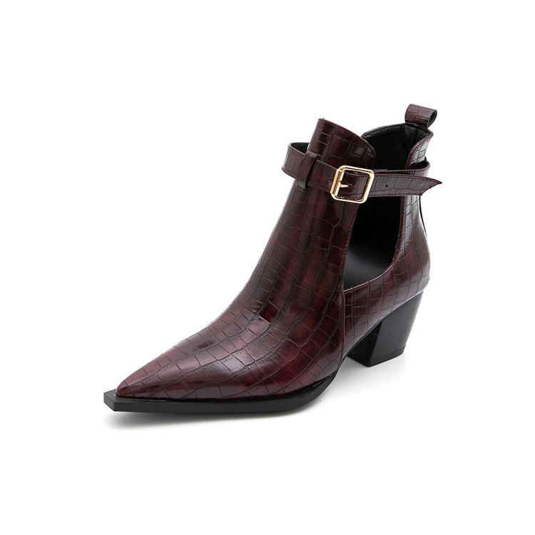 Stylish Snake Print Short Boots