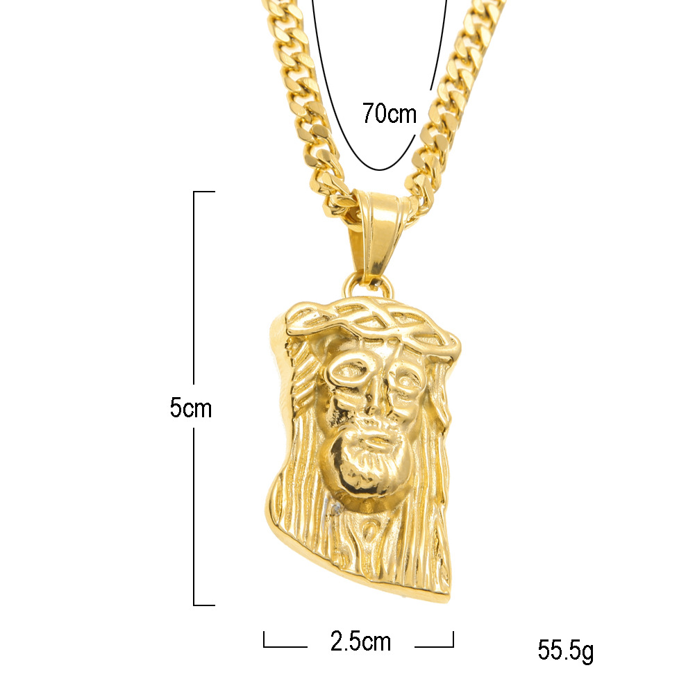 Big Jesus Pendant and Necklace