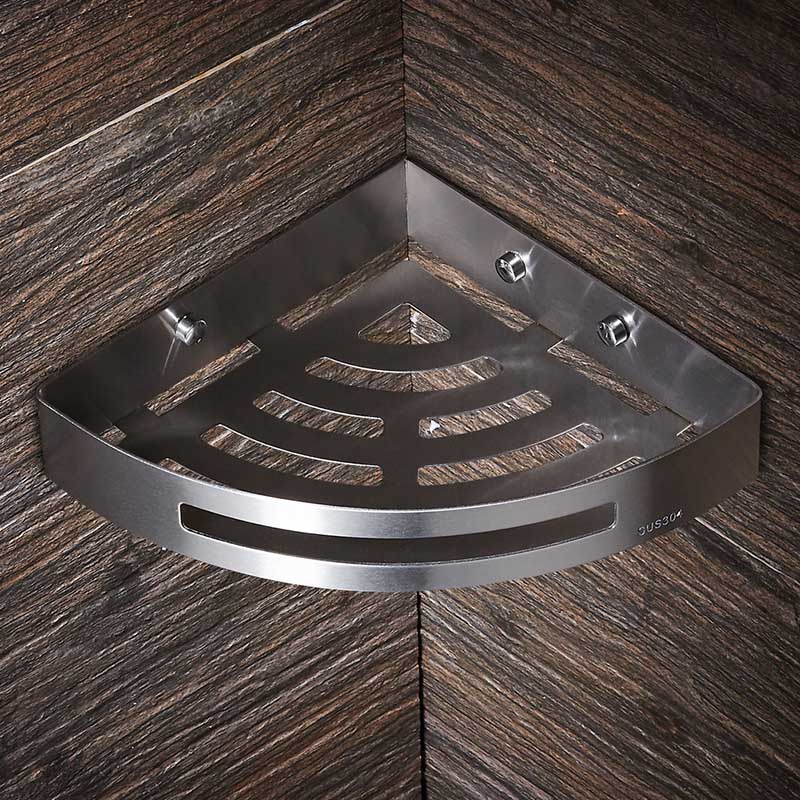 304 Stainless Steel Corner Shelf Silver - Wall Mounted Bathroom Organiser