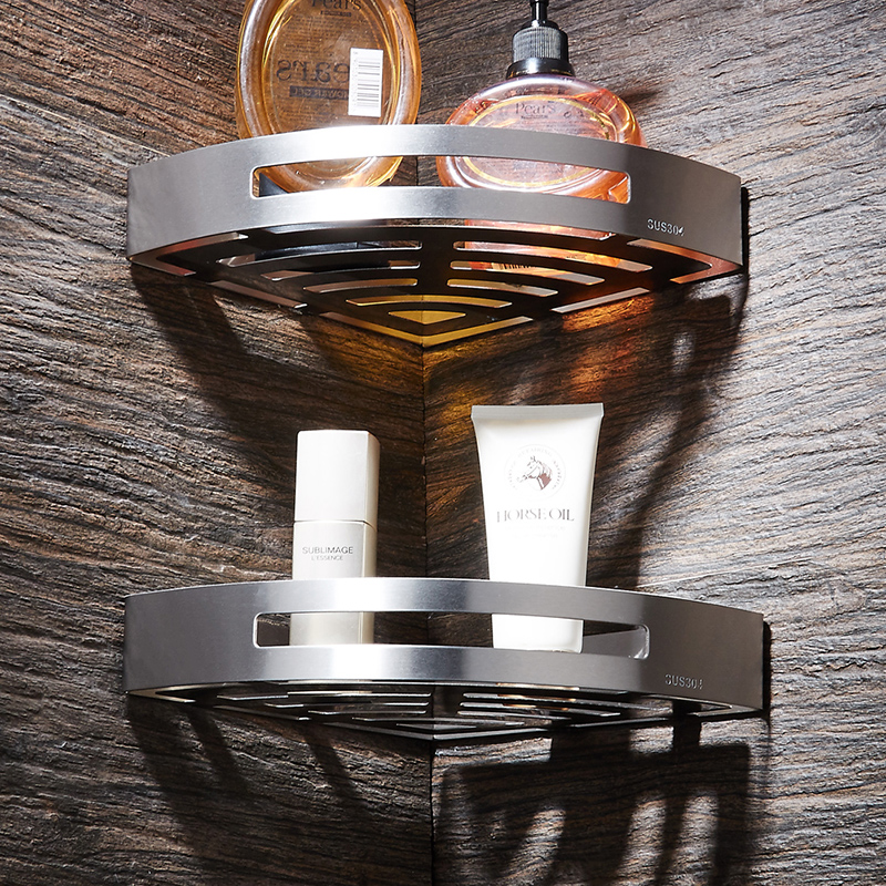 304 Stainless Steel Shelf - Rust Resistant Bathroom Storage