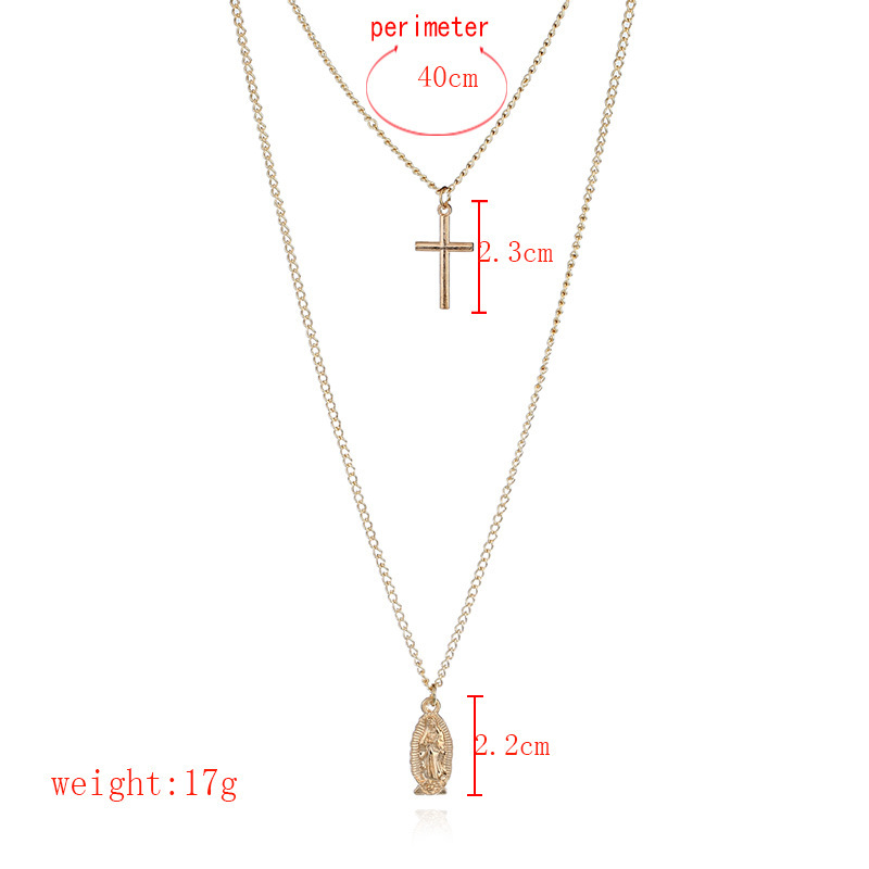 Madonna Cross Necklace