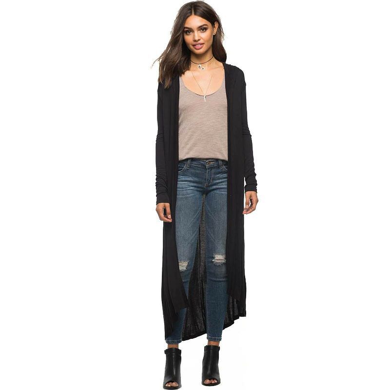 Long Sleeve Hooded Lightweight Coat Image 2