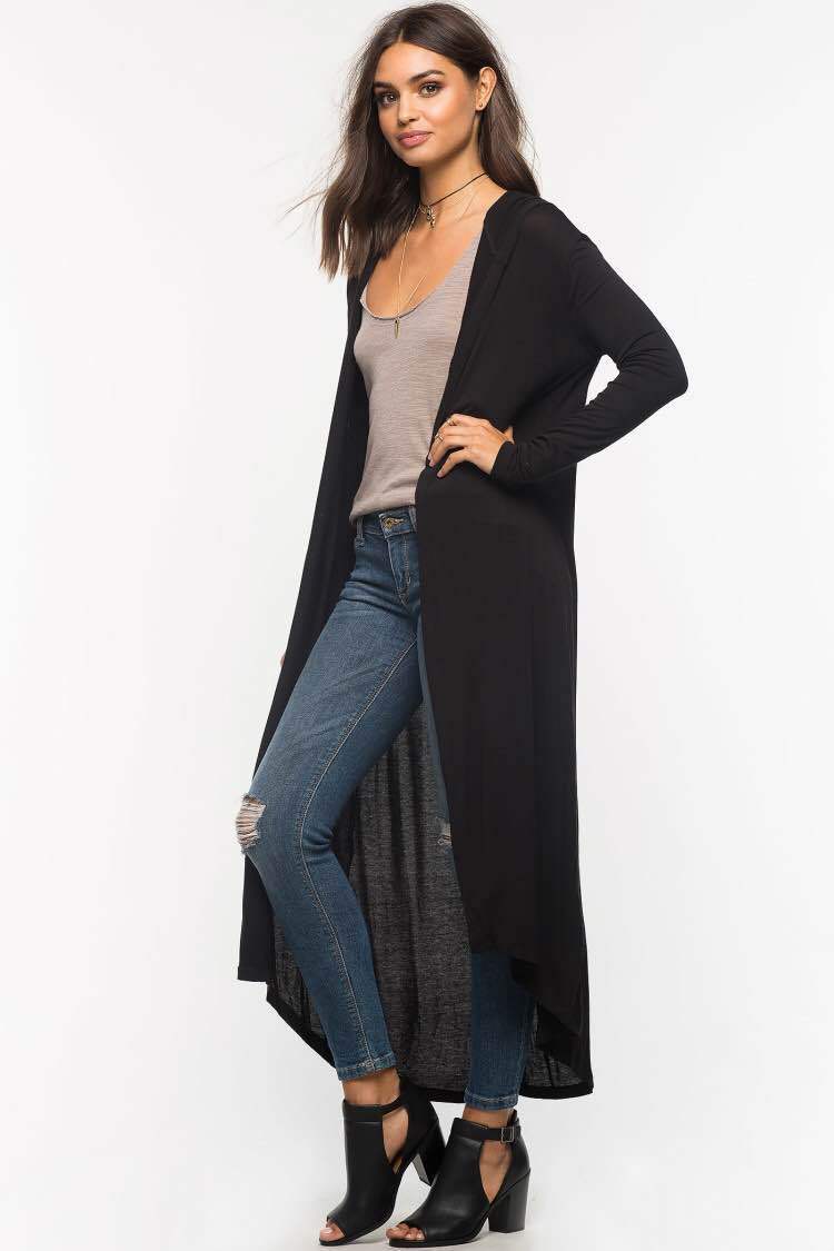Long Sleeve Hooded Lightweight Coat Image 5