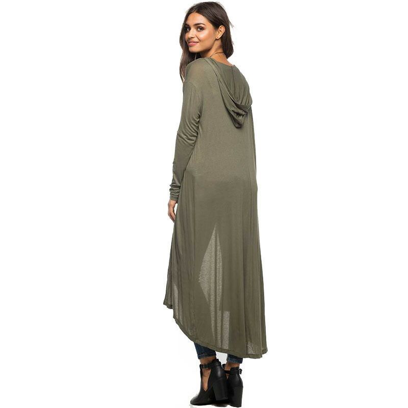 Long Sleeve Hooded Lightweight Coat Image 3