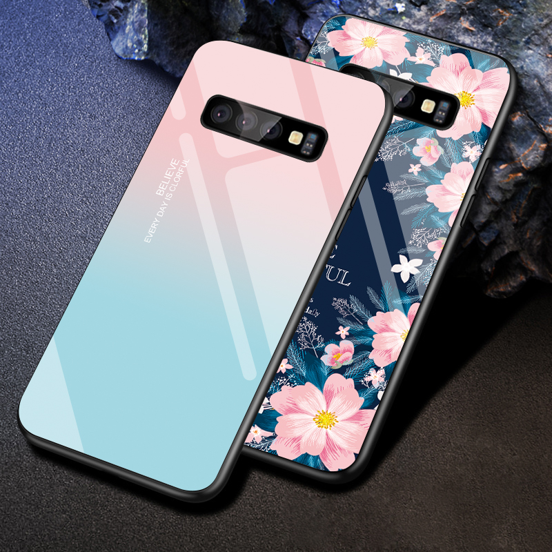 Colorful Tempered Glass Phone Case