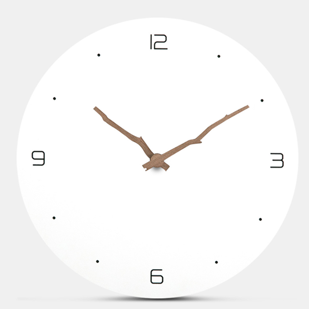 Nordic Wooden Wall Clock Image 2