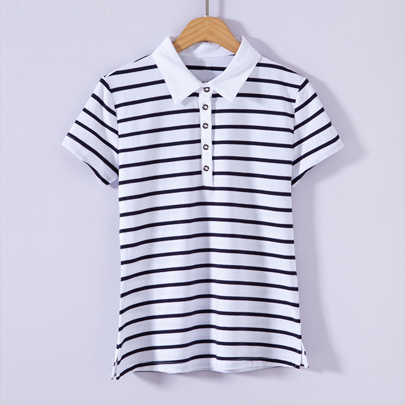 Striped T-shirt with Model