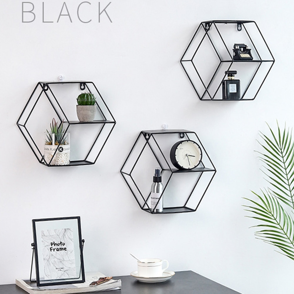 Hexagonal Wall Storage Shelf
